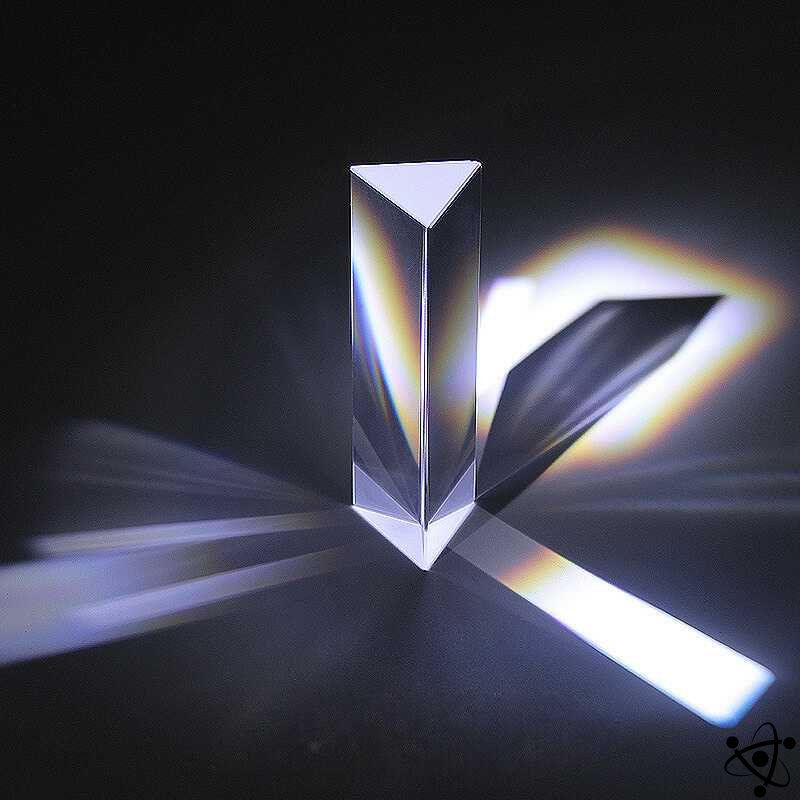 Uni-Fine Verre Optique en Cristal, Prisme Triangulaire avec Boîte