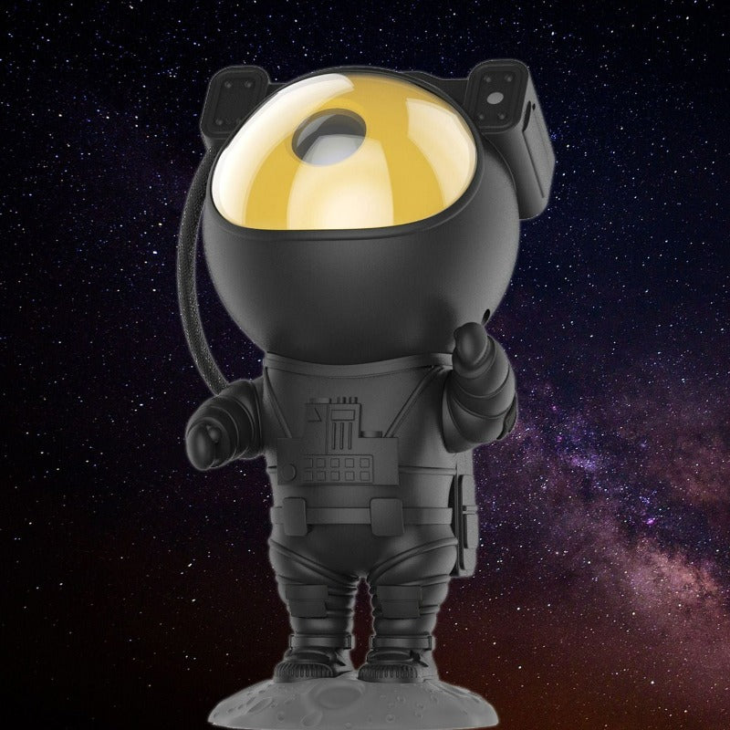 Projecteur Galaxie Astronaute Noir et Or Déco Science