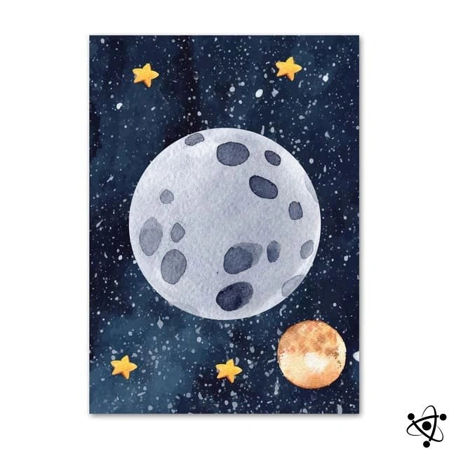 Poster de Lune pour Enfant Déco Science