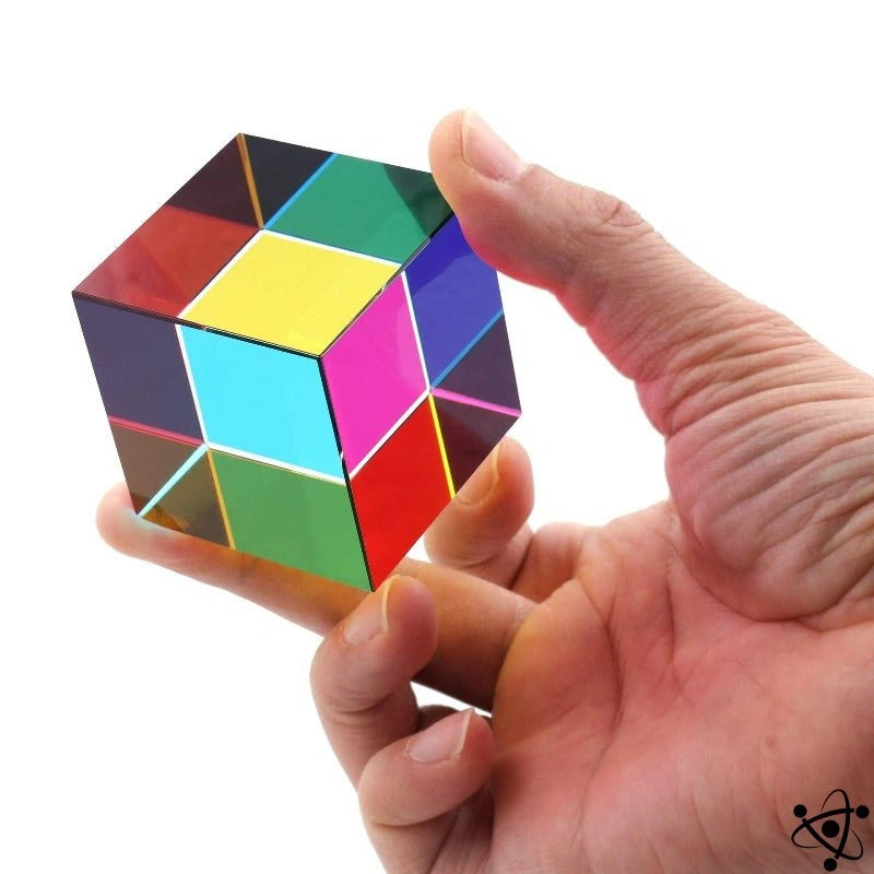 Colorful Cube Prism Science Decor