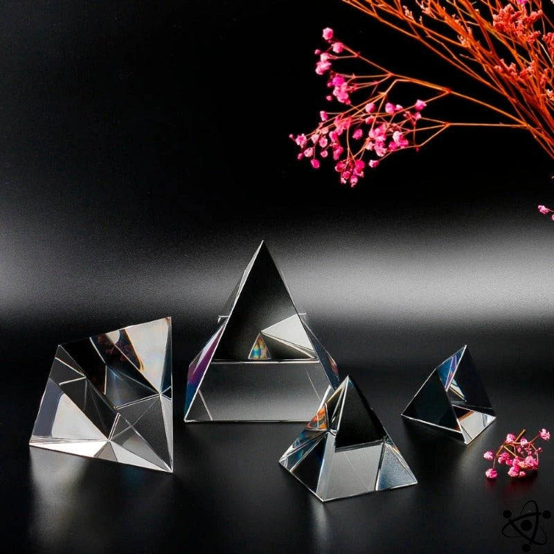 Optical Glass Pyramid Prism Science Decor