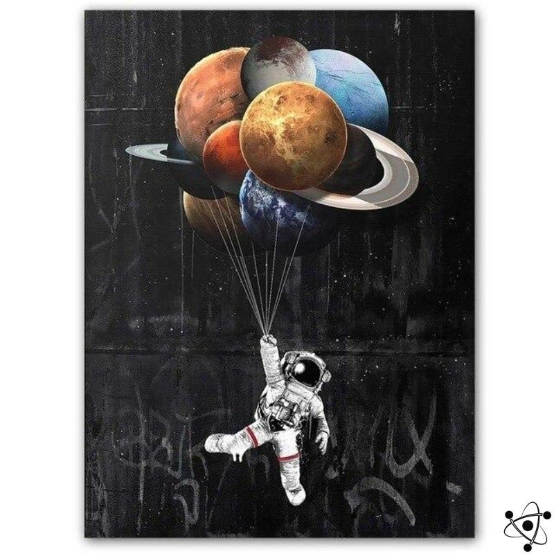 Affiche Espace Astronaute Planètes