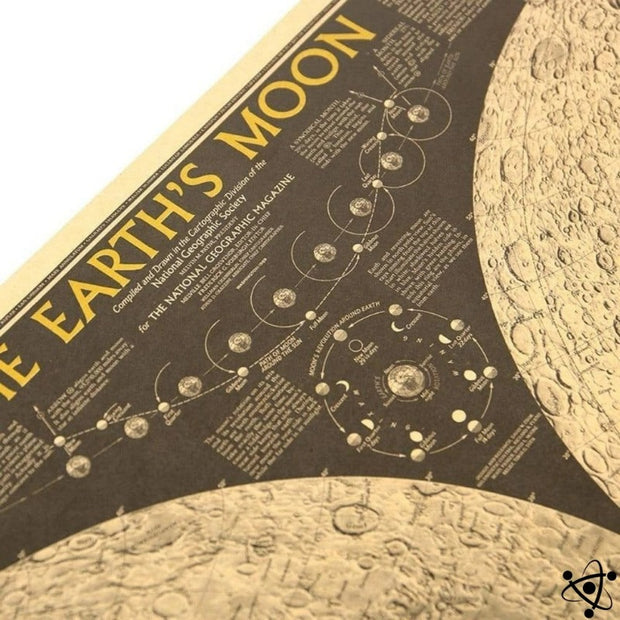 Affiche de la Surface de la Lune Déco Science