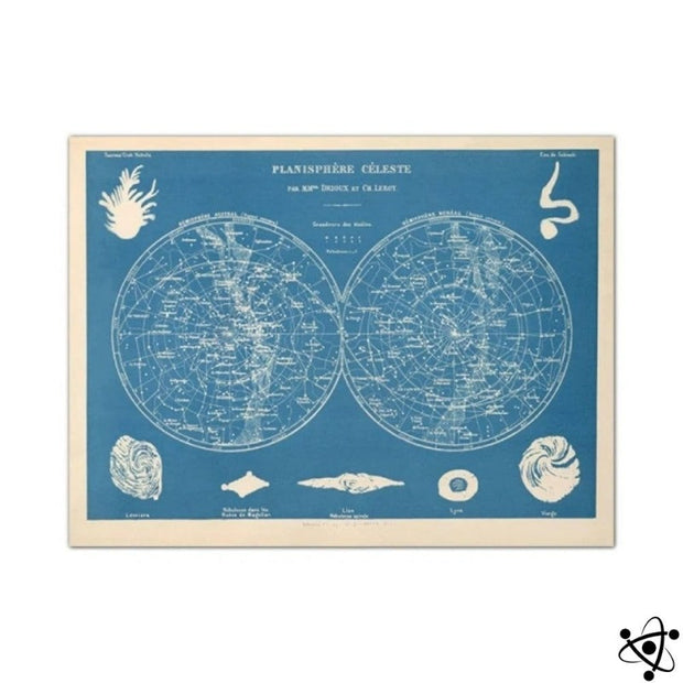 Carte du Ciel Vintage Déco Science