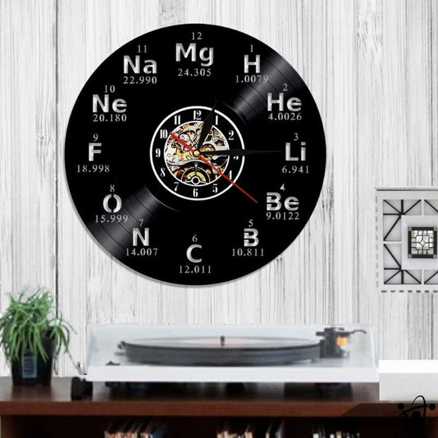 Horloge Murale Originale Elements Périodique LED Déco Science