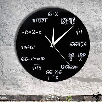 Horloge Murale Originale Formules Mathématiques Déco Science