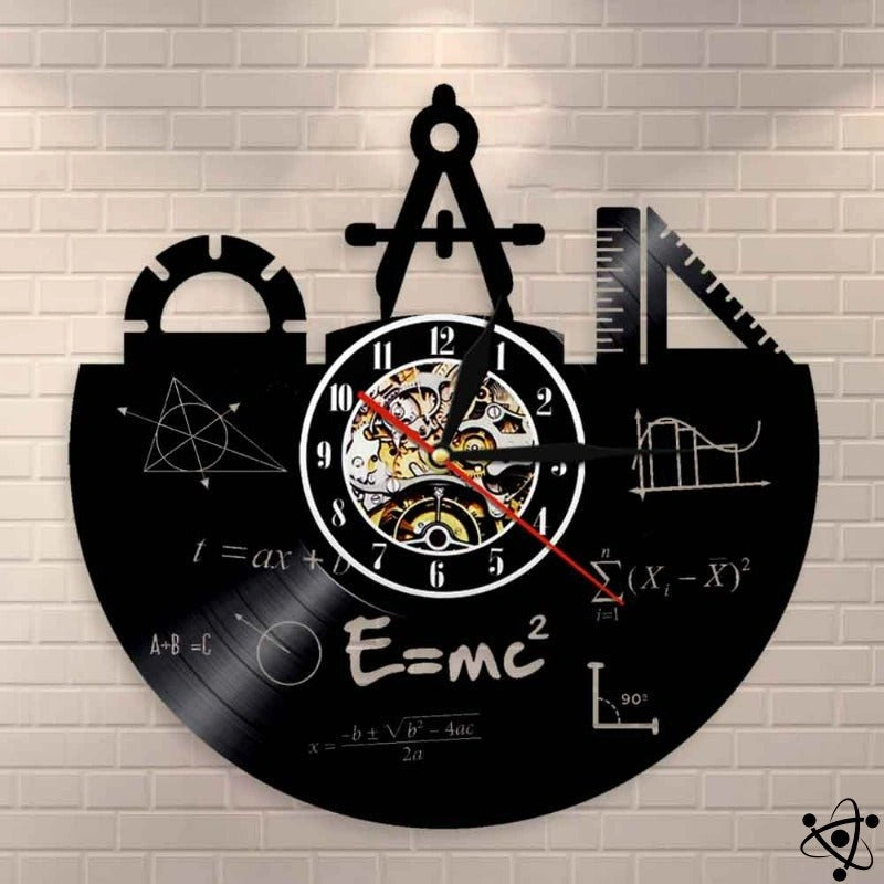 Horloge Murale Originale Géométrie E =mc² LED Déco Science