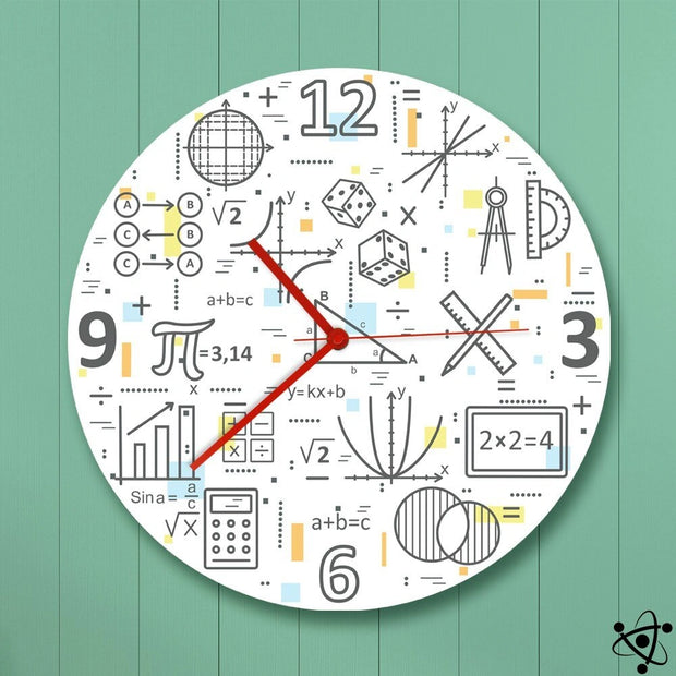 Horloge Murale Originale Mathématique Ludique Déco Science