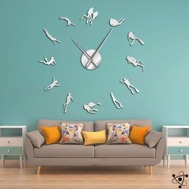 Horloge Murale Originale Plongeurs Déco Science