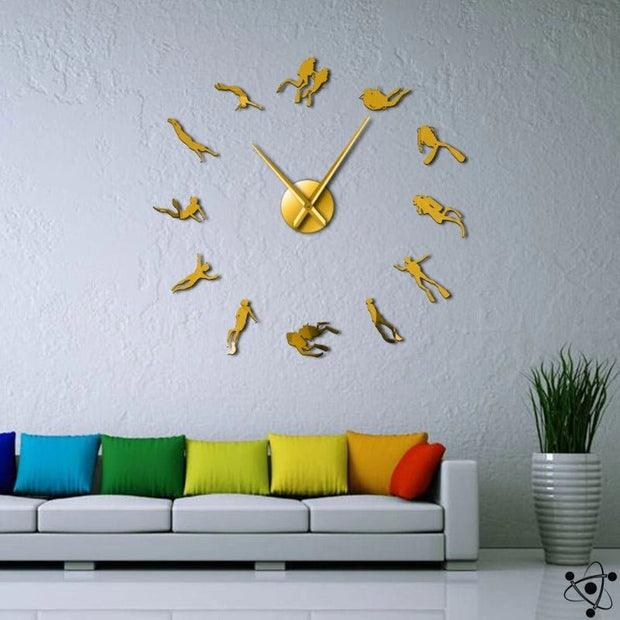 Horloge Murale Originale Plongeurs Déco Science