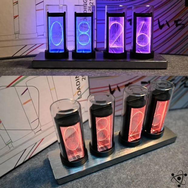 Horloge Nixie en Métal Tube LED RGB Déco Science