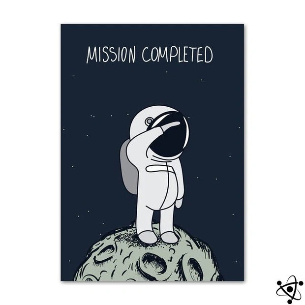 Poster Astronaute - Mission Accomplie Déco Science