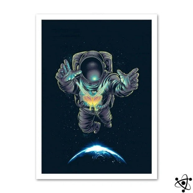 Poster Astronaute Rêveries Spatiales Déco Science