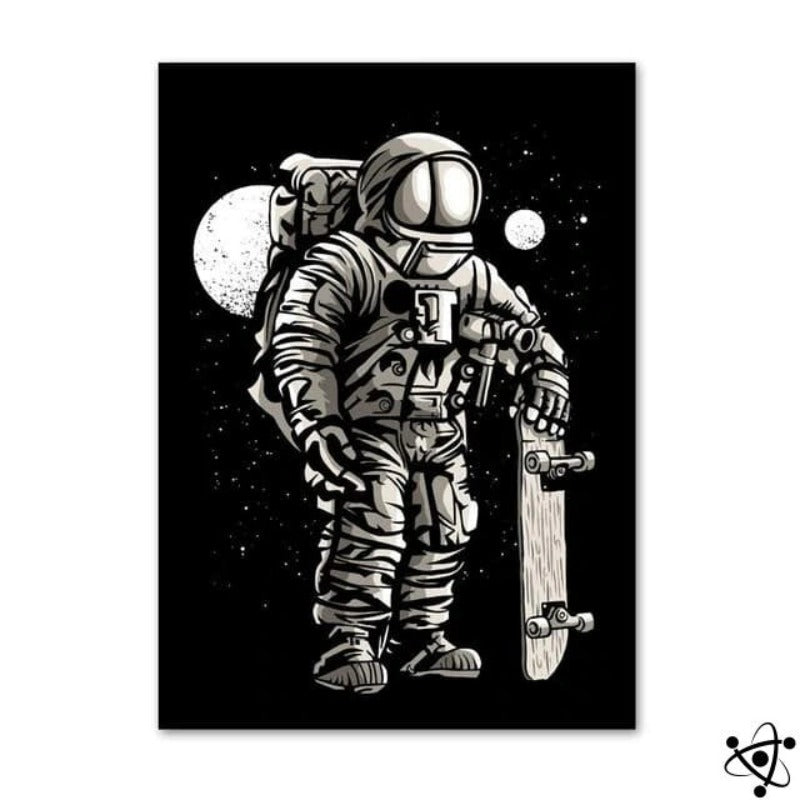 Poster Astronaute Skater Déco Science