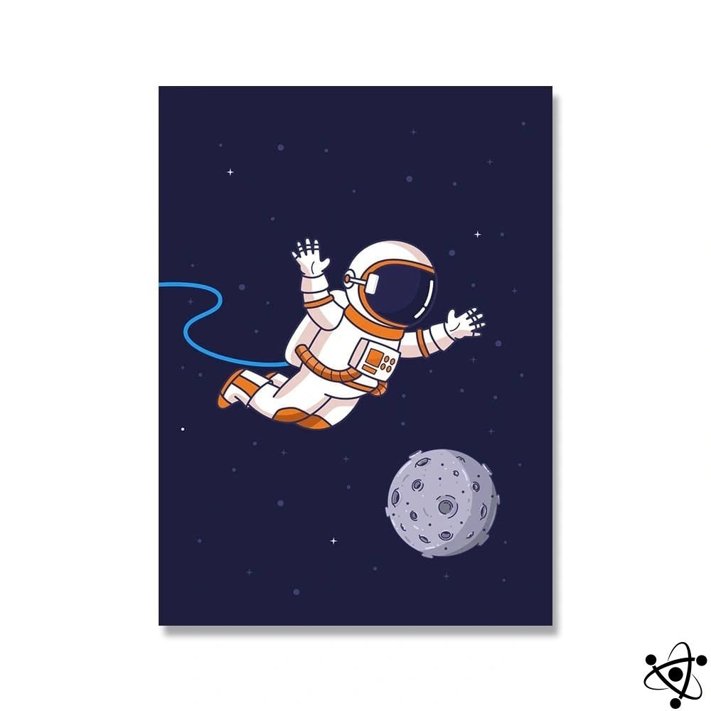 Poster Astronaute dans l'Espace pour Enfant Déco Science