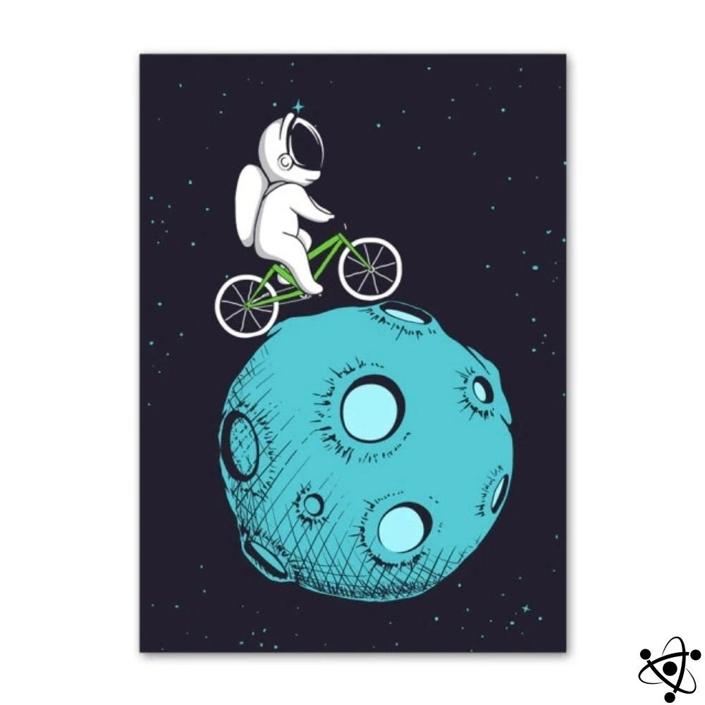 Poster Astronaute en Vélo Déco Science