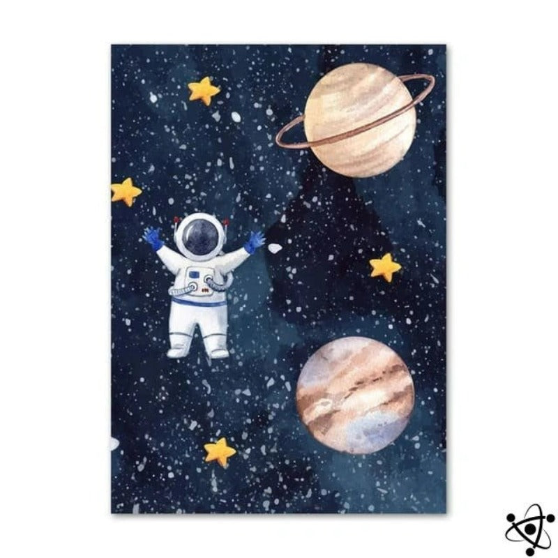 Poster Astronaute pour Enfant Déco Science