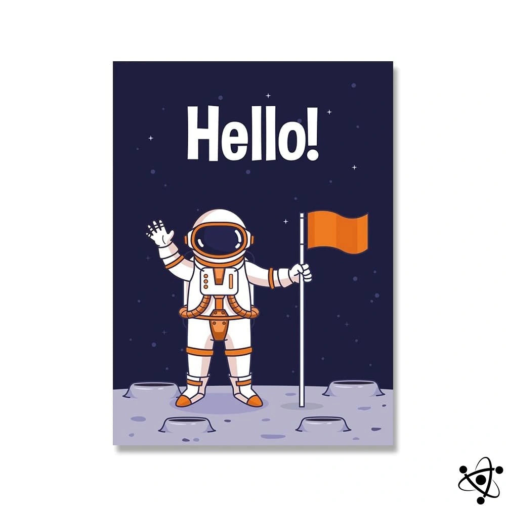 Poster Chambre Enfant Astronaute Hello Déco Science