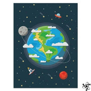 Poster Dessein Planète Terre Déco Science