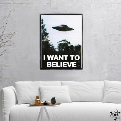 Poster I Want To Believe OVNI Déco Science