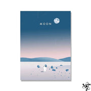 Poster Illustration Surface de la Lune Déco Science