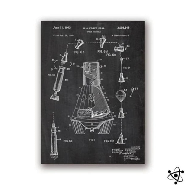 Poster Mission Mercury Déco Science