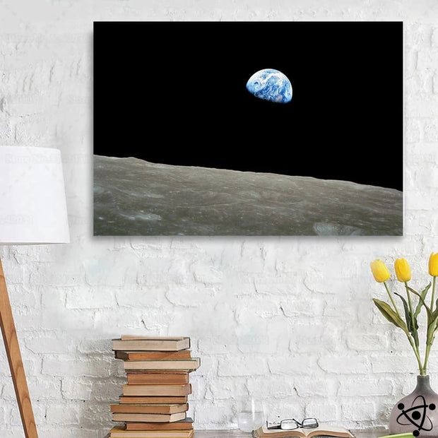 Poster Photo de la Terre vue de la Lune Déco Science