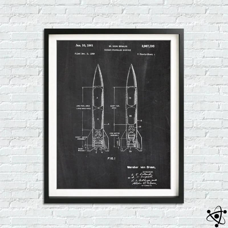 Poster Plan de Fusée Déco Science