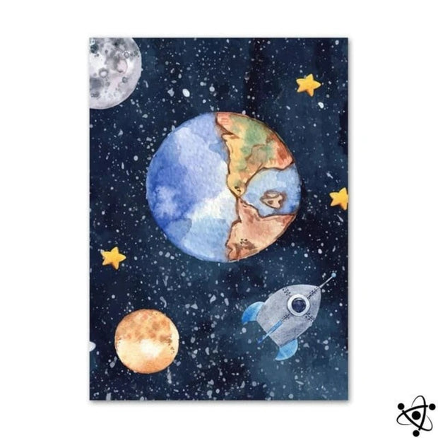 Poster Planète Terre Enfant Déco Science