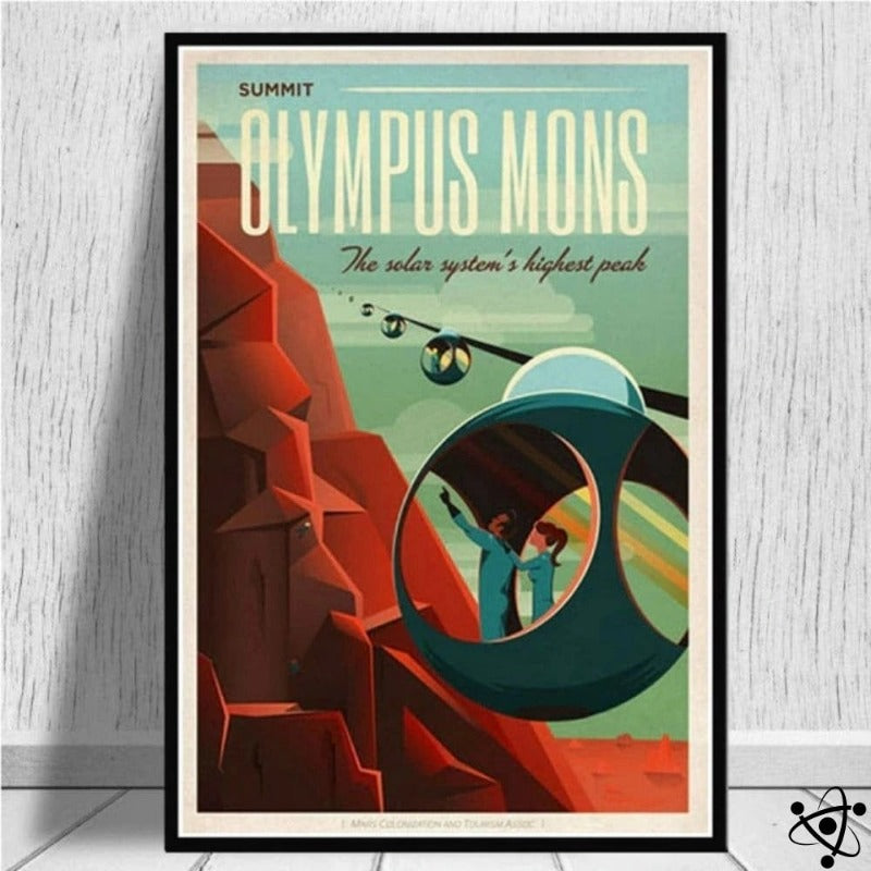 Poster Rétro Olympus Mons Déco Science