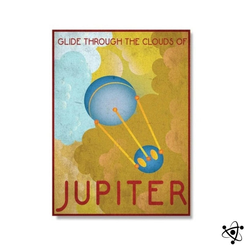 Poster Rétro Planète Jupiter Déco Science