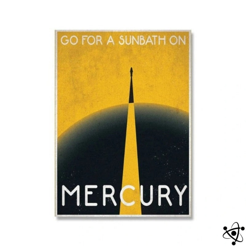 Poster Rétro Planète Mercure Déco Science