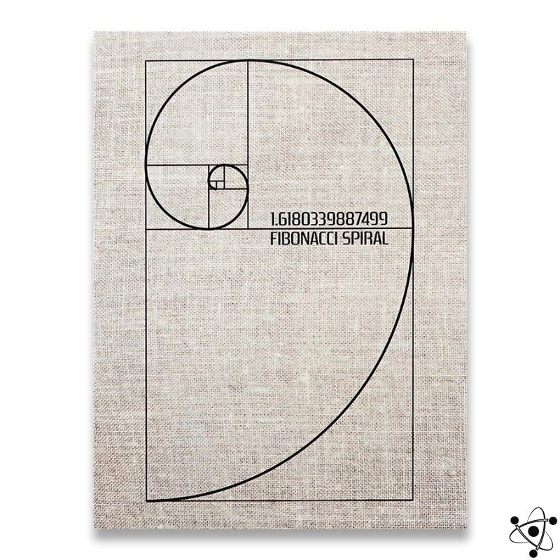 Poster Spirale de Fibonacci Vintage Déco Science