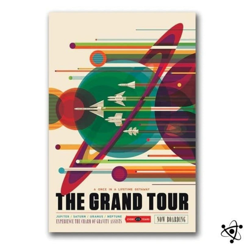 Poster Vintage Grand Tour Spatial Déco Science