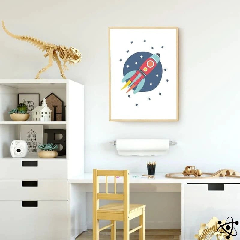 Poster de Fusée pour Enfants Déco Science