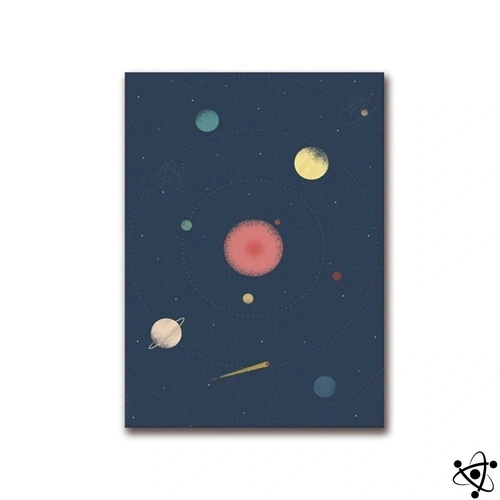 Poster dessin planètes du système solaire Déco Science