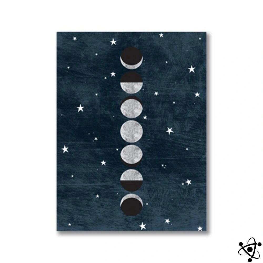 Poster phases de la Lune pour enfants Déco Science