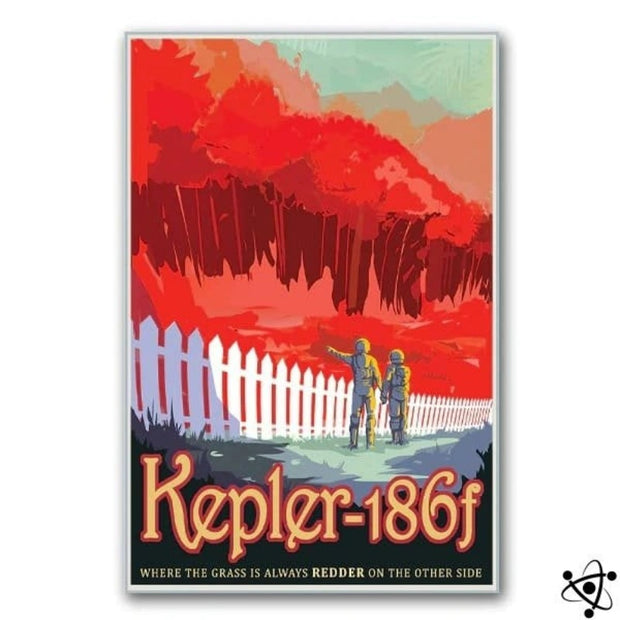 Poster vintage Kepler 186f Déco Science