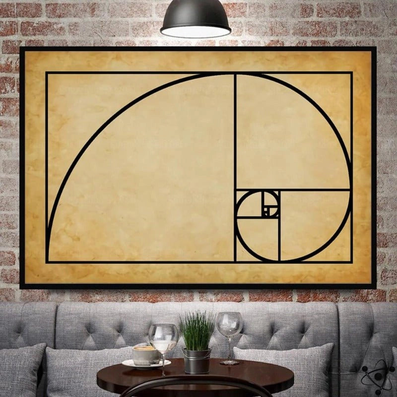 Affiche Spirale de Fibonacci Déco Science