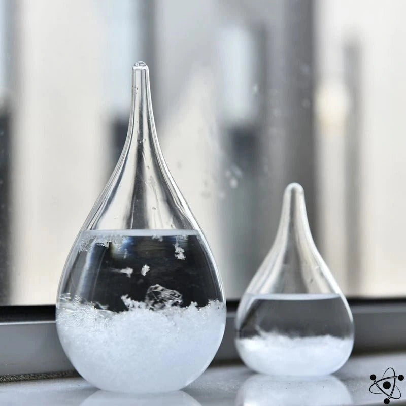 Bouteille en verre de tempête transparente en cristal, baromètre