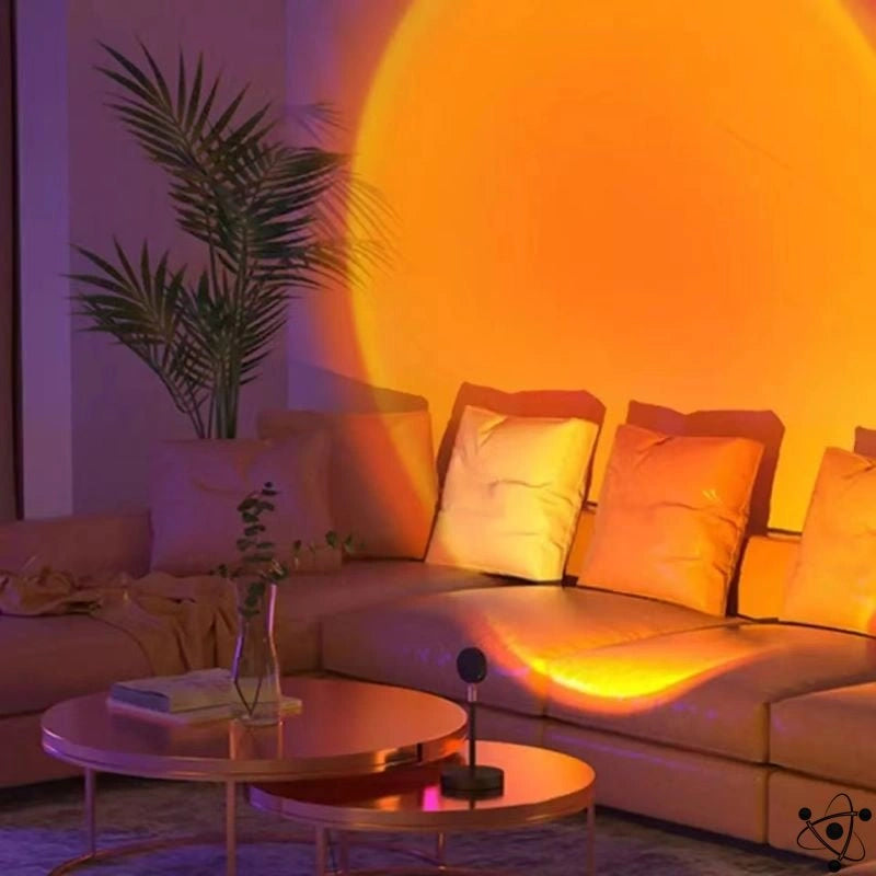 ZEACCT Lampe coucher de soleil Sunset Lamp Lampe lampe ambiance de  projection lampe couleur ambiance Lampe LED arc-en-ciel USB Lumière de  visuelle romantique Rotation à 360 degrés Beau cadeau : :  Luminaires