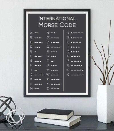 Affiche Code Morse International Déco Science