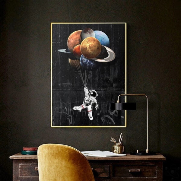 Affiche Espace Astronaute Planètes Déco Science