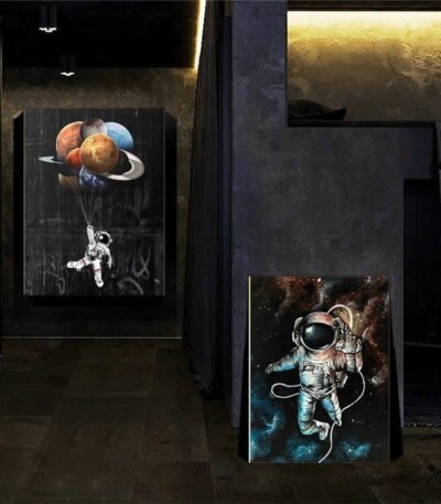 Affiche Espace Astronaute Planètes Déco Science