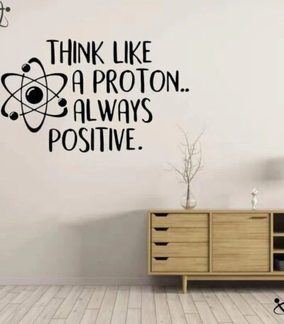 Autocollant Mural "Pensez comme un proton" Déco Science