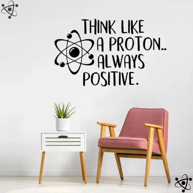 Autocollant Mural "Pensez comme un proton" Déco Science