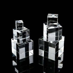 Large Optical Glass Cube Prism Science Decor