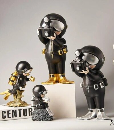 Figurine Plongeur Photographe Déco Science