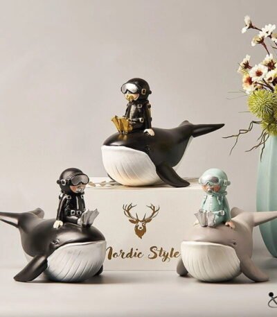 Figurine Baleine & Plongeur Déco Science