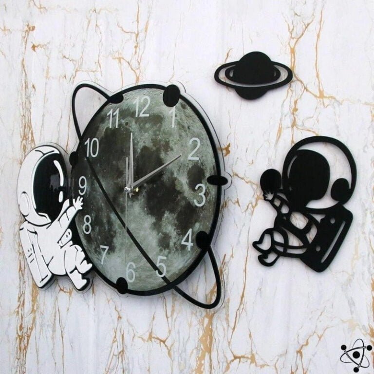 Horloge Murale Originale Astronautes Déco Science